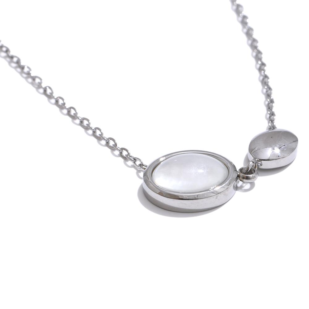 

Yhpup Natural Tiger Stone Shell Pendant Charm Necklace Recommend Accessories 316L Stainless Steel Collar Casting Jewelry 2025