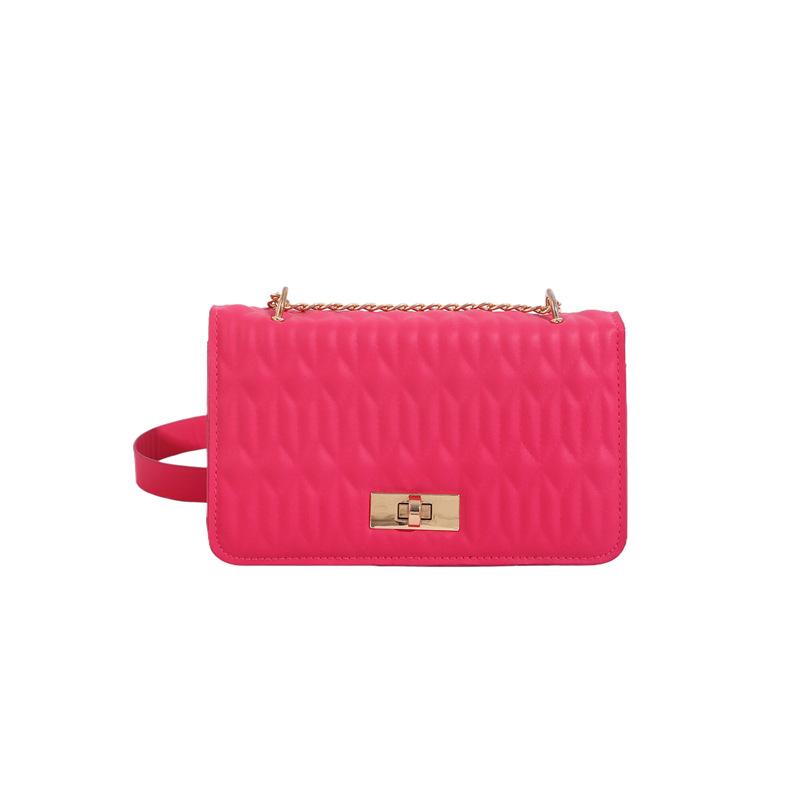 Modische Retro-Kette Damentasche 2024 Sommer neuer Stickfaden einfacher Trend ausländischer Stil einzelne Schulter schräge Spanne kleine quadratische Tasche