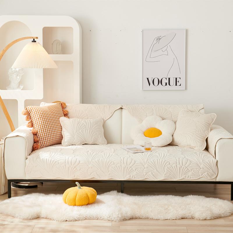 Sofa Cushion Universal In All Seasons, Living Room Seat Cushion Crystal Velvet Sofa Towel, Seat Cushion Nordic Non-Slip Thickened Sofa Cover