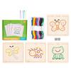 Educational Wood Lacing Toy Embroidery Lacing Board Sensory Toy For Kids Toddler Preschooler Boy Girl Birthday Present