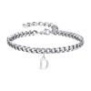 Mens Initials Cuban Links Bracelets,Stainless Steel A-Z 26 Letters Alphabet Charm Chain Wristband Adjustable,Casual Jewelry Gift