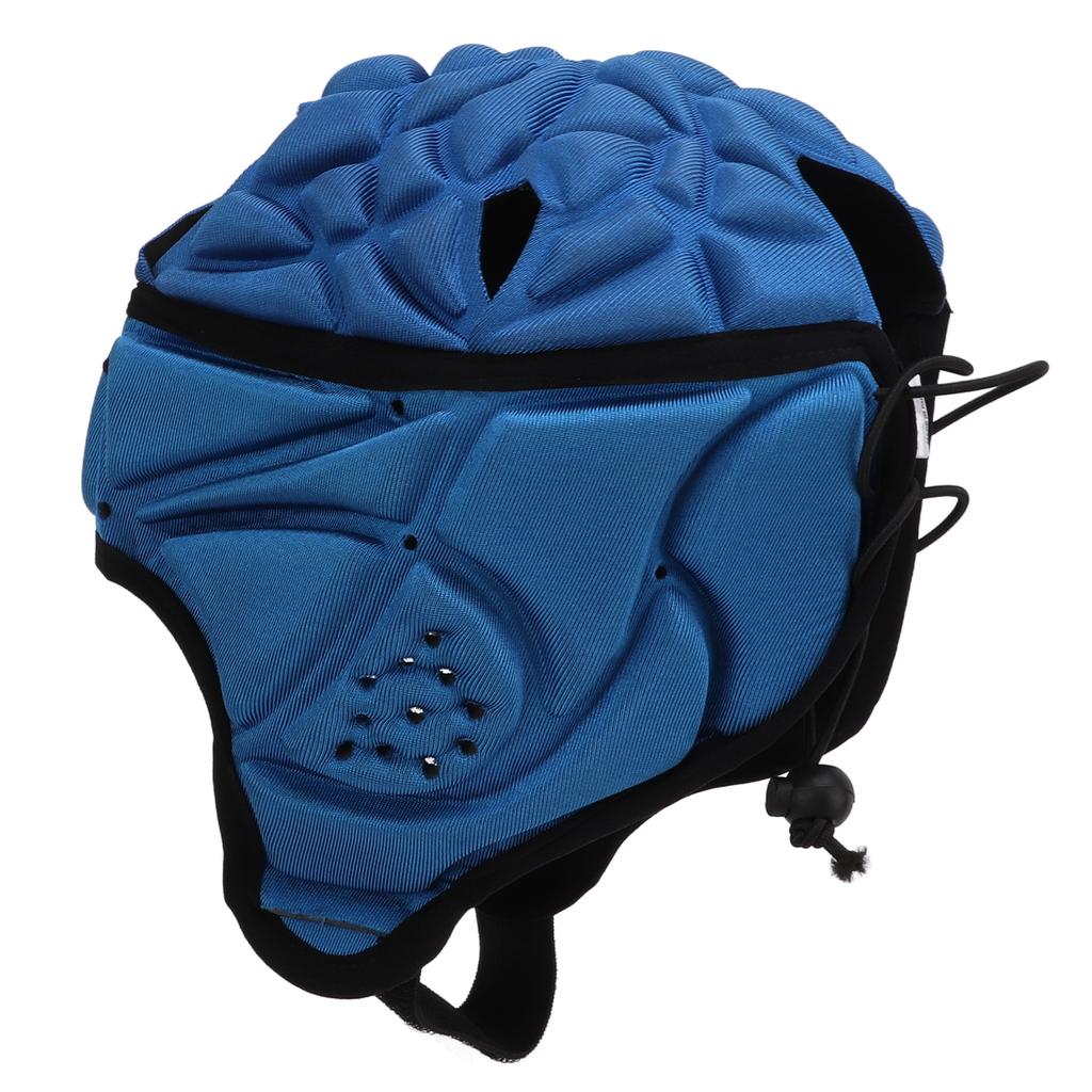 EVA Wstrząsoodporny Kask Piłkarski Ochrona przed Kolizją Piłka Nożna Ochraniacz na Głowę dla DzieciNastolatkówNiebieski