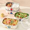 1500/1000ML 304 Stainless Steel Lunch Box Cartoon Pattern Microwaveable Food Storage Box Sealed Leak-proof Fresh Keeping Box