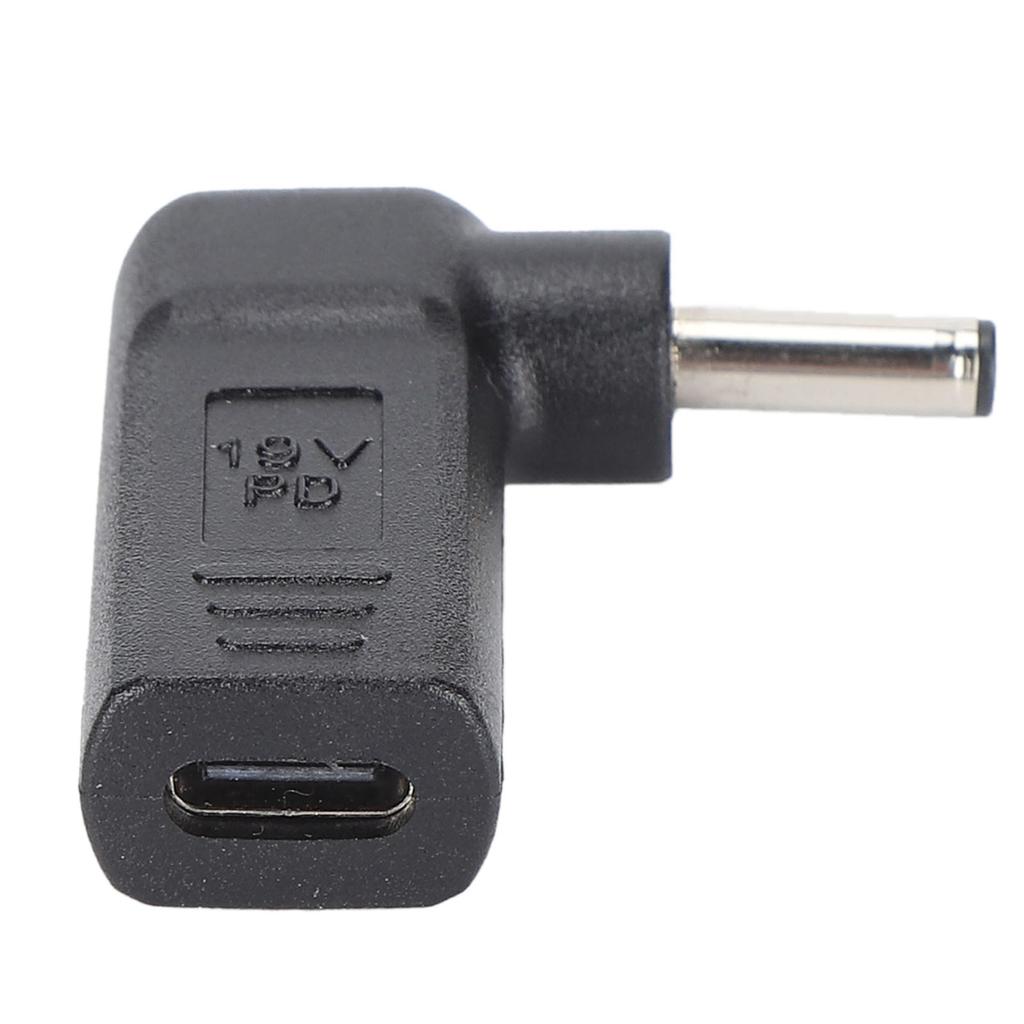 Adapter Type C USBC to Rectangle DC 65W 90 Degree Angled PD Emulator for Laptop Tablet 4.0x1.35mm
