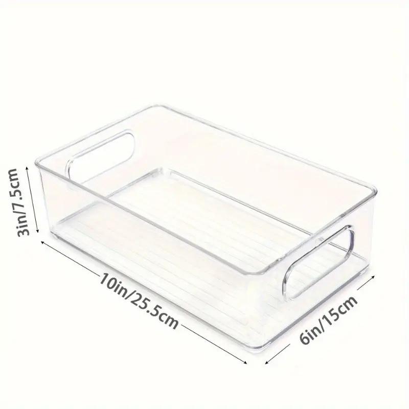 Transparent Refrigerator Organizers Durable Easy-to-Clean Multifunctional Food Storage Box for Fruits Vegetables Meats, Etc