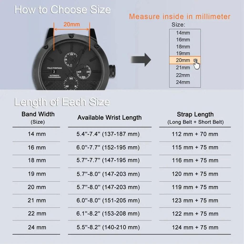 20mmwatch Strap 22mm Universal Watch Band Silicone Rubber Link Bracelet Wrist Strap Light Soft For Smartwatch