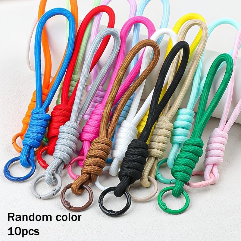 20pcs/10pcs Random Colorful Braided Lanyard, Woven Anti-Lost Wrist Strap for Phone Keys, Cute Leash for Plush Toy Boarding Pass