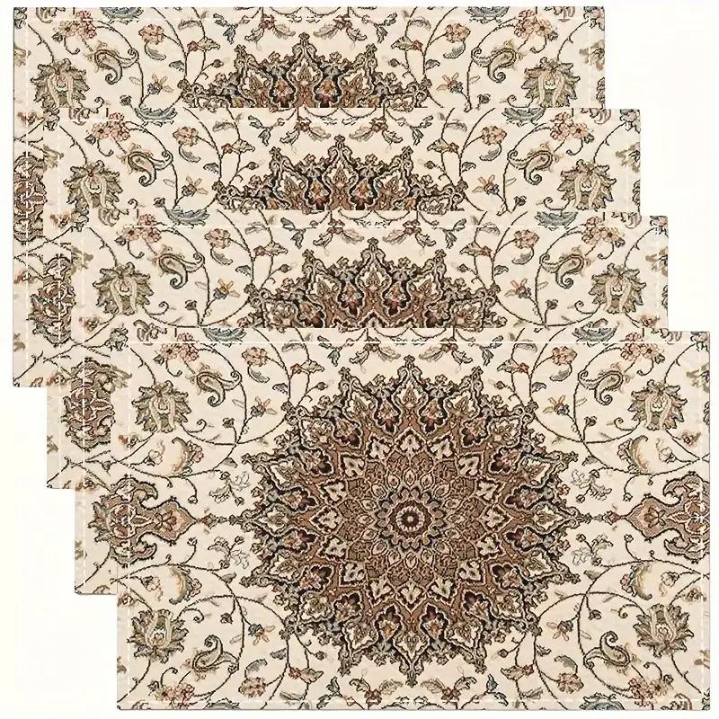 Classic Collection Linen Placemat for Dining Table - Heat Insulation Pad for Living Room and Restaurant Decor