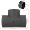 X AUTOHAUX Car Heater Warm, 75mm 3-Way Duct Pipe T-Outlet Connector Plastic Black