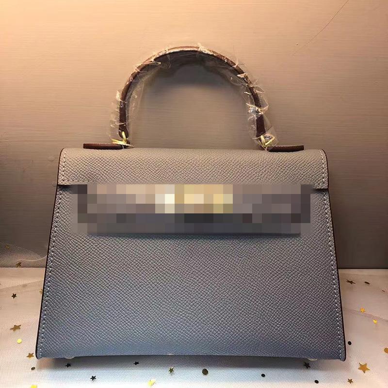 Second Generation Palm Print Cowhide Mini Small Keli Handbag 2025 New Bag Women's Commuter Versatile Shoulder Messenger Bag