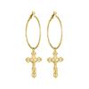 Cross Earrings for Women Cross Pendant Earrings Drop Earrings Vintage Jewelry Accessories
