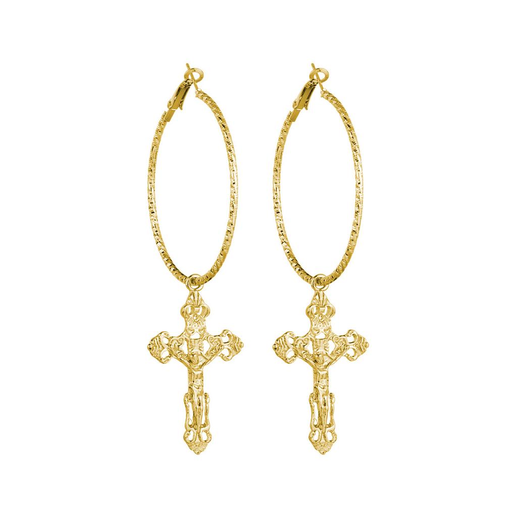 Cross Earrings for Women Cross Pendant Earrings Drop Earrings Vintage Jewelry Accessories