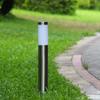Stainless Steel LED Garden Lights - Waterproof Outdoor Cylindrical Ground Lights for Villas and Courtyards.