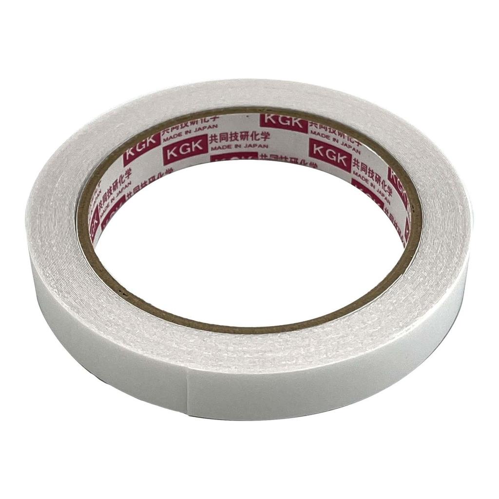 Waki Sangyo WKGC15 Double-Sided Tape, Cut by Hand, Multi-purpose, Strong, Clean Cut, Width 0.6