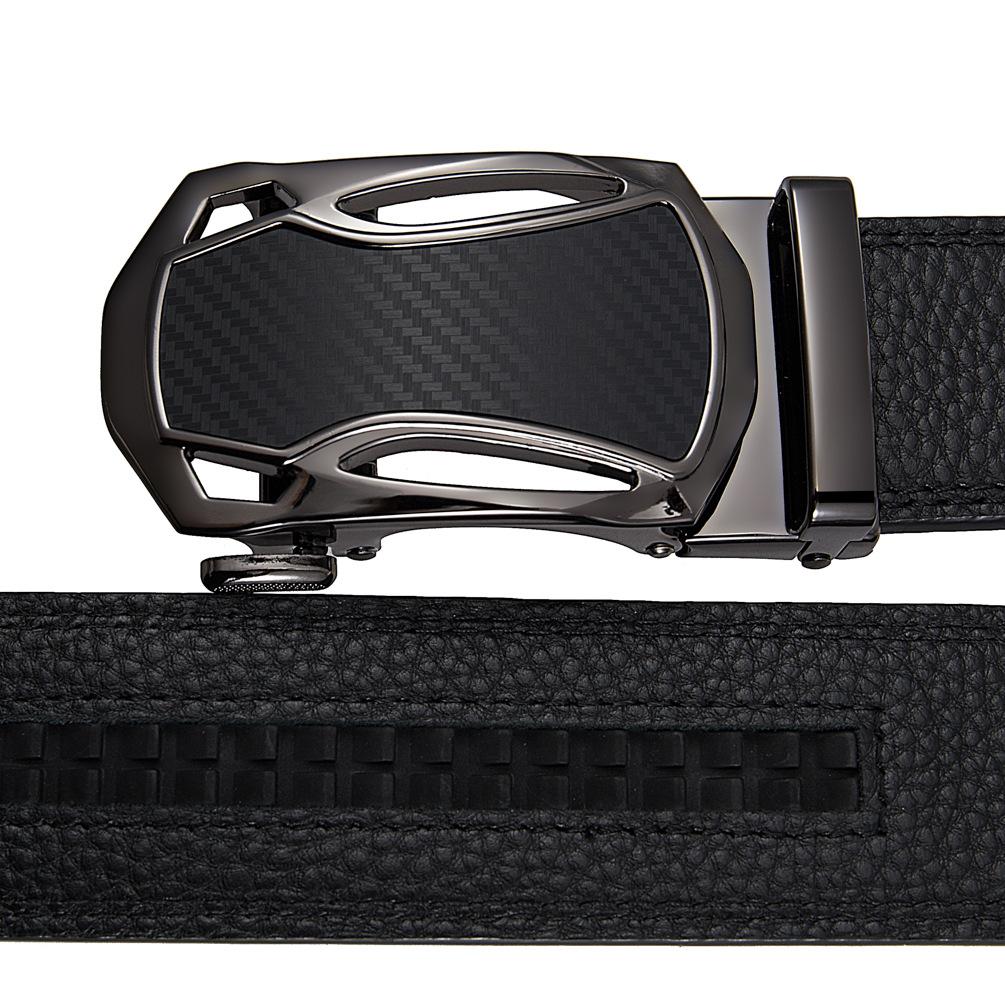 5Pcs Men'S Automatic Buckle Belt Business Model, The First Layer Of Cowhide Belt Automatic Buckle Ly36-1307-5