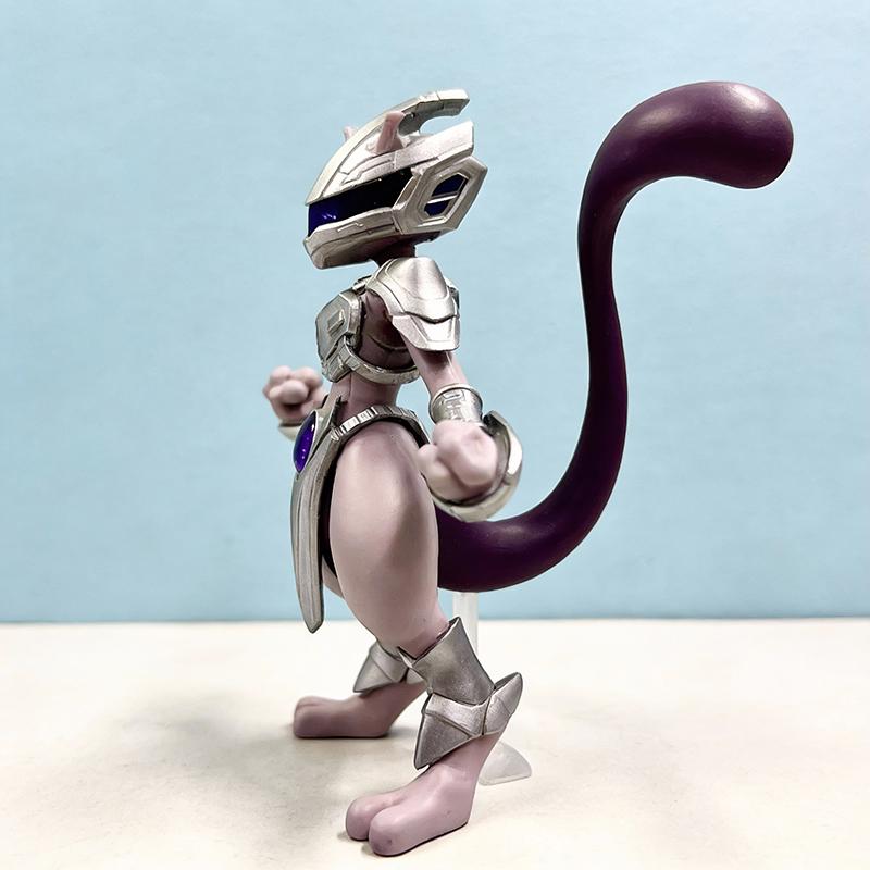10cm Anime Digimon Mewtwo Armored Ver. Standing PVC Figure with Base Collectible Toy