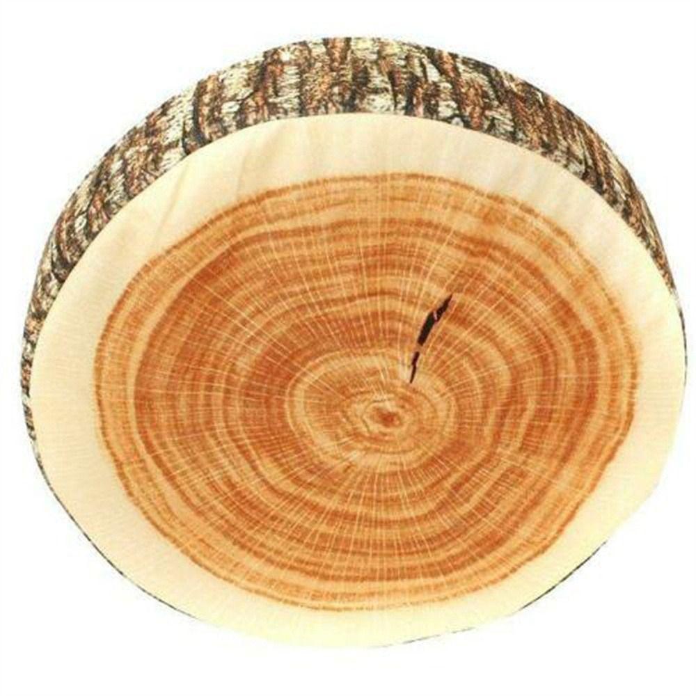 Tree Stump Stump Stuffed Doll Stump Shaped Plush Toys Woods Grain Plush Toy Decorative Pillows