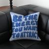 H-Healing Text Cushion Cover Pillow Case Anti-Dustmite Invisible Zipper Silky Plush Cushion