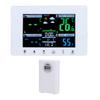 Meteorological Clock Color LCD Display Digital Weather Thermometer with Atomic Clock for Garage