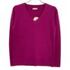 TOYOBOSHI KIDO 09IT-PC0011 Plum Cashmere 100 Sweater tops 1 Dark Red PurpleUsed
