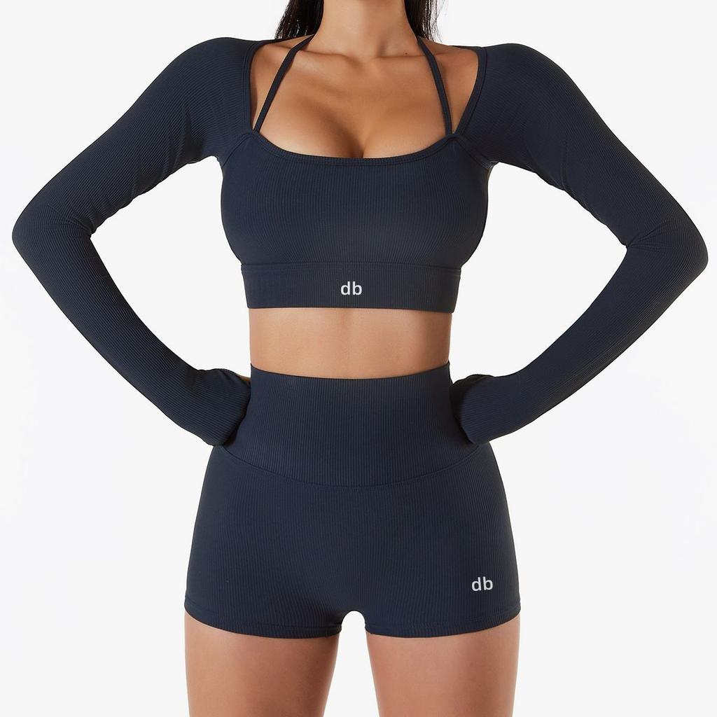 Women's Sports Quick-drying Fitness Clothes With Chest Pads For Spring And Autumn Training