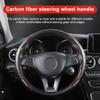 2pcs Carbon Fiber Non-Slip Steering Wheel Cover Car Accessories For Peugeot 308 408 508 RCZ 208 3008 2008 206 207 108 406 407 408 206 207 208 306 307