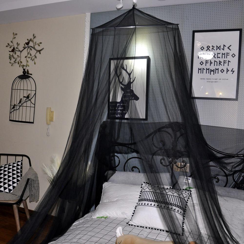 

Summer Mosquito Prevention Dome Hanging Mosquito Nets Girls Princess Bed Mosquito Net Fabric Curtain Tent Kids Room Decoration 60X250X900CM чорний