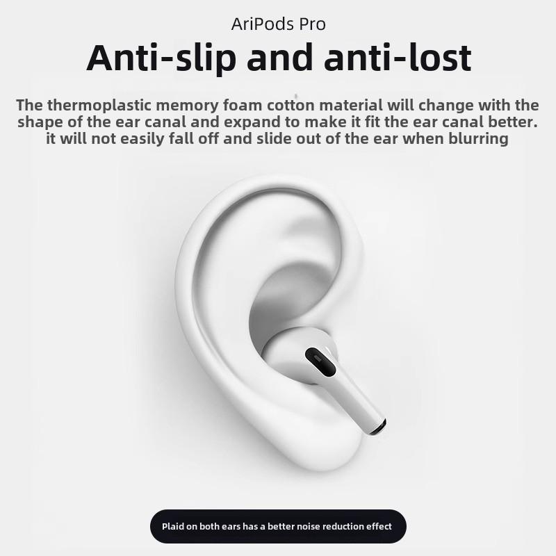 Memory Foam Ear Tips for AirPods Pro2 Anti Noise Ear Plugs Earbud Tips Comfortable Earbuds Replacement for Apple AirPods Pro