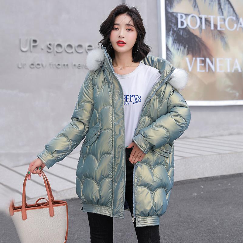 

Пуховая хлопковая одежда новая женская средней длины зимняя одежда хорошая хлопковая одежда оверсайз женская прилив XXXL