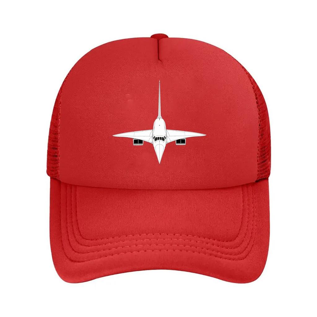 Minimal Concorde Front View Outline Mesh Baseball Cap For Womens Unisex FeUnisex Beach Dad Hat Hip Hop