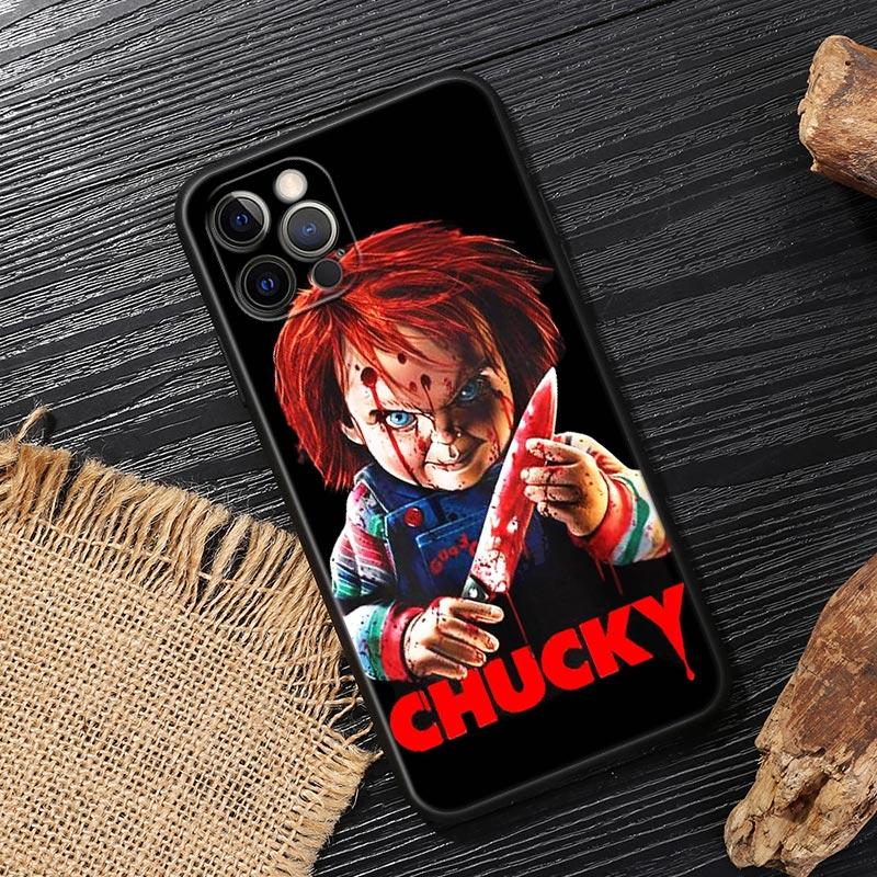 Horror Scary Chucky Doll Funda For Iphone 14 Case For iPhone 15 11 12 13 Mini 14 Pro Max XS X 7 8 15 Plus SE2020 Case Soft Cover