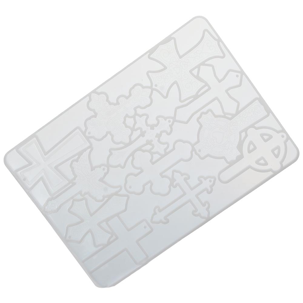 

Resin Molds Release Silicone Cross Resin Molds White 22.4*15.7cm 12 Cavity Cross Molds Cross Resin Mold DIY Keychain