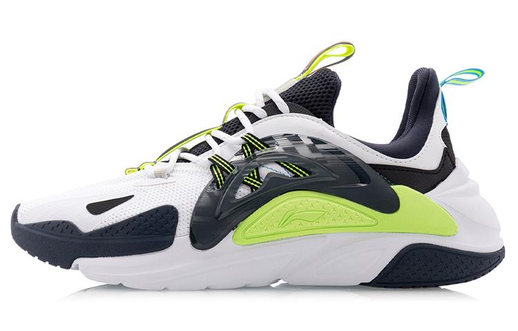 Li Ning Spark Дышащие и легкие низкие спортивно-повседневные кроссовки мужские Белый Синий Черный AGLQ057-1 41.5