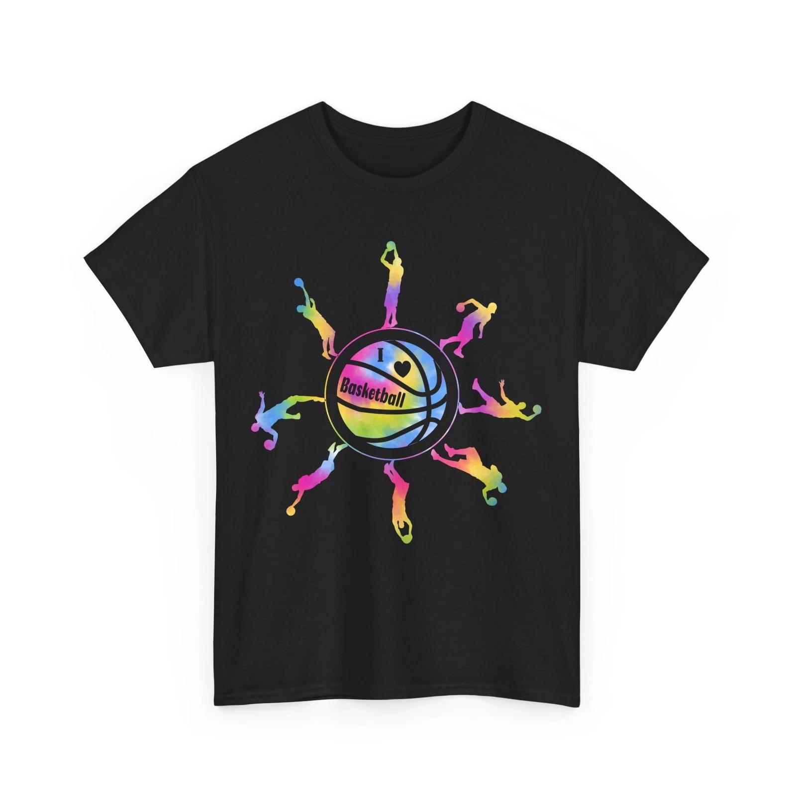 Basketball Shirt, Basketball Sports Lovers Basketball Player Tie Dye Shirt S