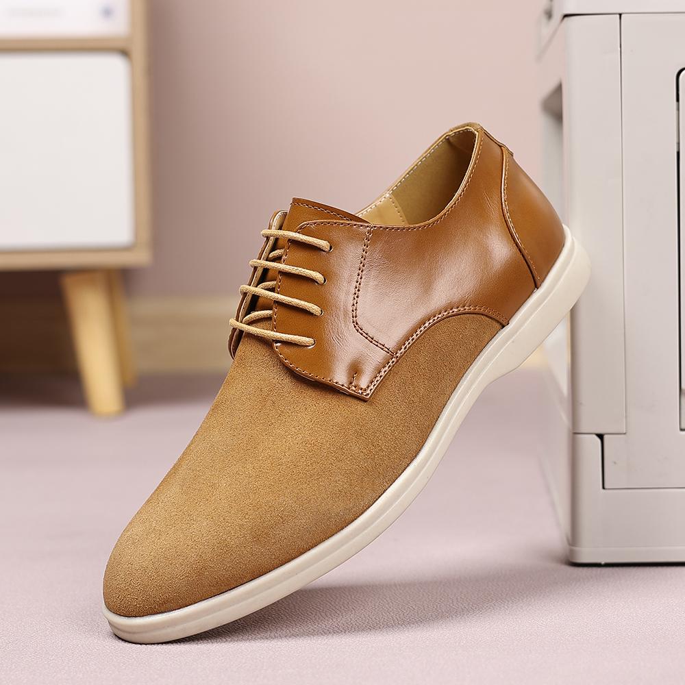Pantofi noi casual de toamnă din piele pentru bărbați, rezistenți la uzură, cu talpă moale, pentru exterior și birou, pantofi de afaceri, pantofi Oxford plate de designer
