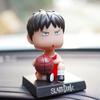 Car Interior Decoration Cartoon Anime Slam Dunk PVC Action Figures Hanamichi Sakuragi Model Shake Head Ornament Auto Accessories