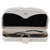 Car Sun Visor Glasses Case Holder Kit with Tickets Clips Storage Sunglasses Organizer UniversalBeige