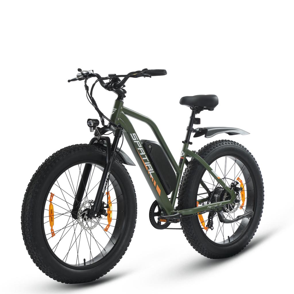 SPATIAL Parrot Bicicletta Elettrica da Donna All-Terrain Motore 250W Batteria 48V13AH Bicicletta Elettrica da Passeggio all'Aperto Bici Elettrica da Montagna Off-Road da 26 Pollici