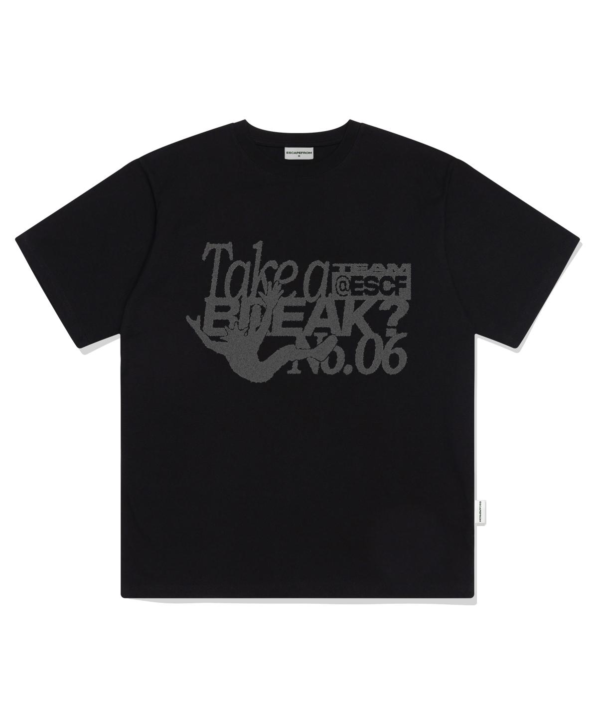 Escape From 06 Break Print Oversized Short Sleeve T-Shirt Black S