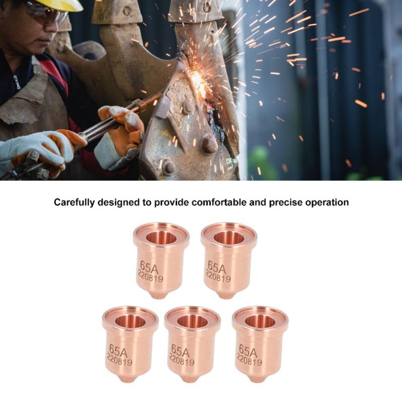 5Pcs Plasma Electrode Tip Brass 220819 Plasma Electrode Tip Set For PMX 65 85 105 65A