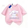 Sanrio Summer Baby Girls' Clothing Boys' Printed T-Shirt Cartoon Short-Sleeve Top Set
