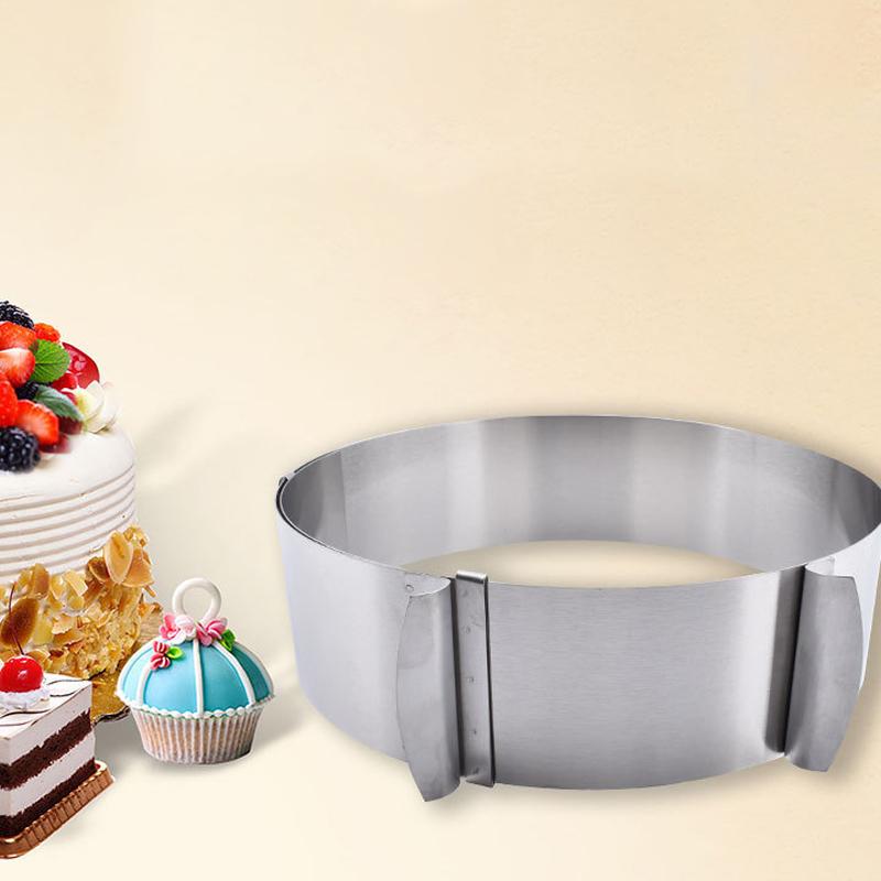 Inel rotund ajustabil din oțel inoxidabil pentru tort, retractabil, inel pentru mousse, ușor de îndepărtat, instrument inel pentru copt