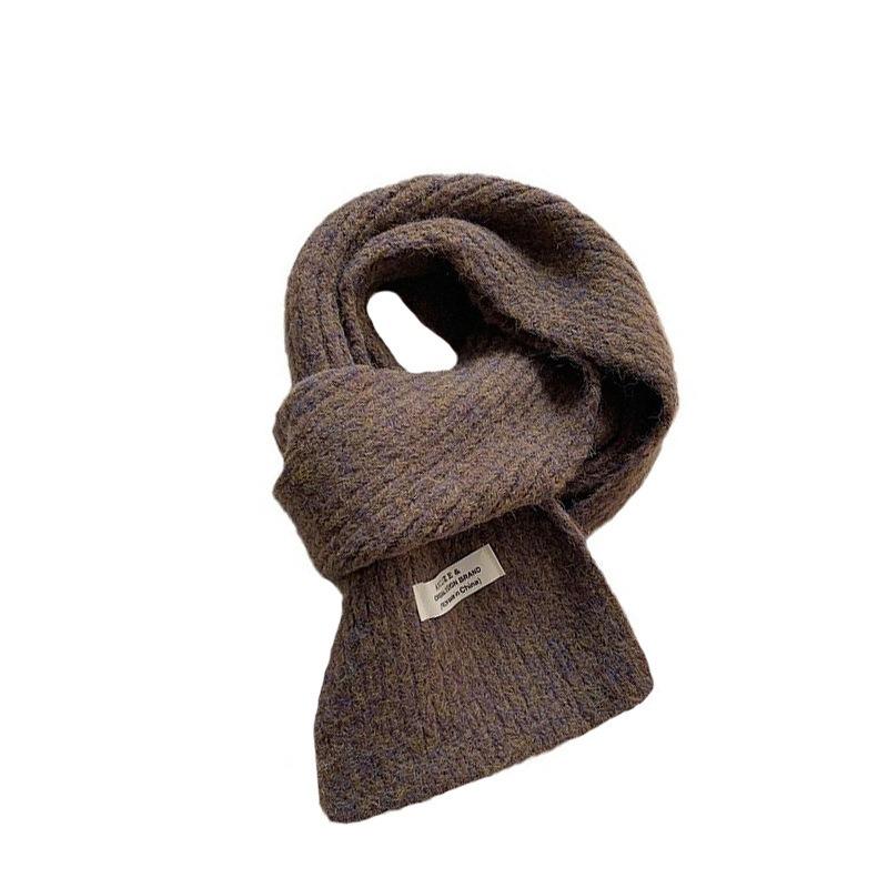 Scarf women's winter high-end sense new light luxury Angela red knitted scarf scarf