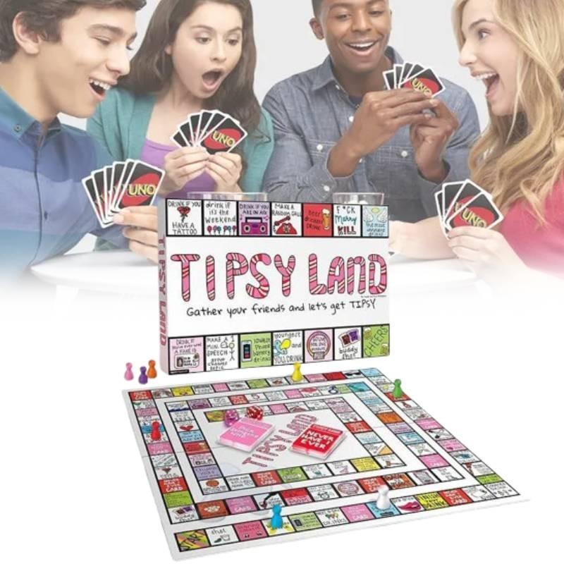Tipsy Land Party Board Game Vibrant Colorful Game Perfect For Friends And Parties
