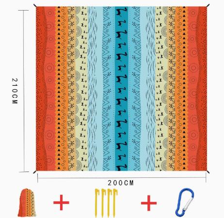 

1pcs Digital Printed Quick Dry Lightweight Outdoor Beach Game Mat Picnic Camping Fashion Blanket 210*200cm