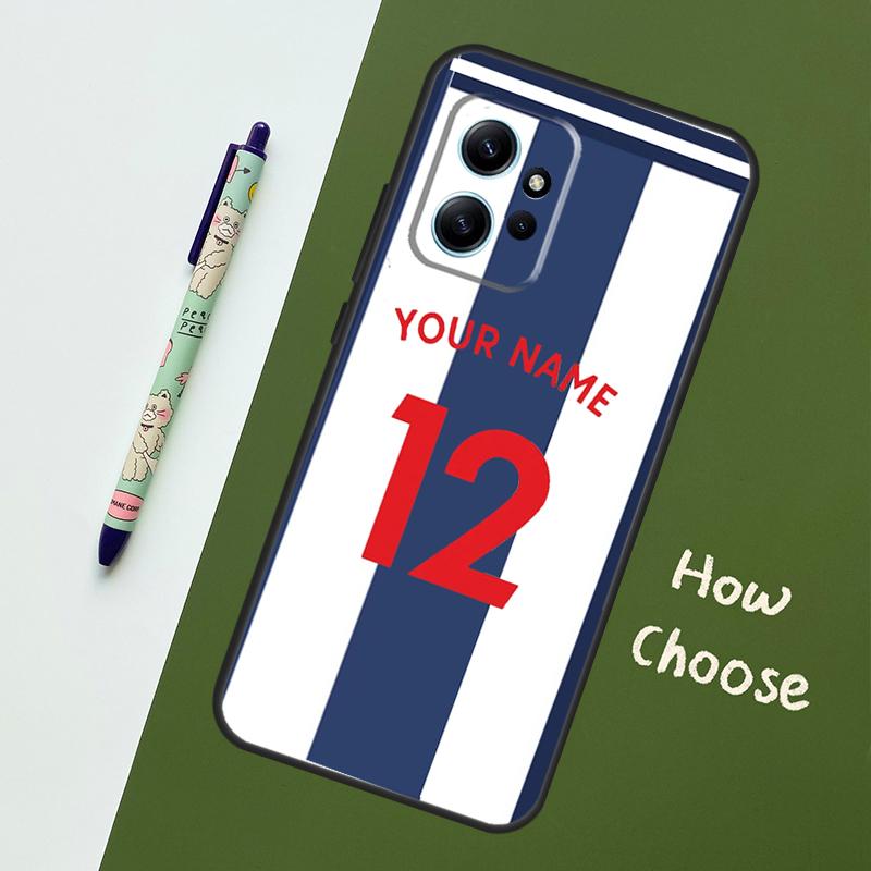 

Персонализированный чехол с футбольным номером для Xiaomi Redmi Note 12 11 10 9 Pro 12S 11S 10S 9S Задняя крышка для Redmi 12 9C 10C 12C Redmi Note 12 4G