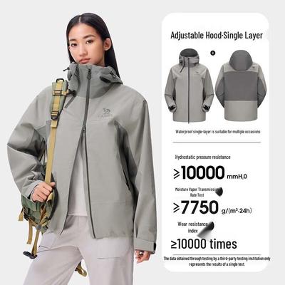 Camel Unisex Outdoor Single-layer Hardshell Jacket A34CATR727