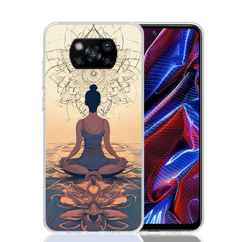 

Meditation Yoga Girl Phone Case For Xiaomi Poco F7 Ultra X7 X6 Pro X5 Redmi 15 15C 13 13C 12 12C 10 10A 10C 9 9A 9C 9T Shell Poc Redmi 12