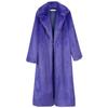 Cappotto Lungo Spesso da Donna in Ecopelliccia con Revers – Soffice Design Imitazione Toka per l'Inverno
