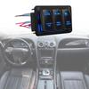 2025 New Blue LED Light Toggle Switches Waterproof 3 Gang Aluminum Rocker Switches Panel